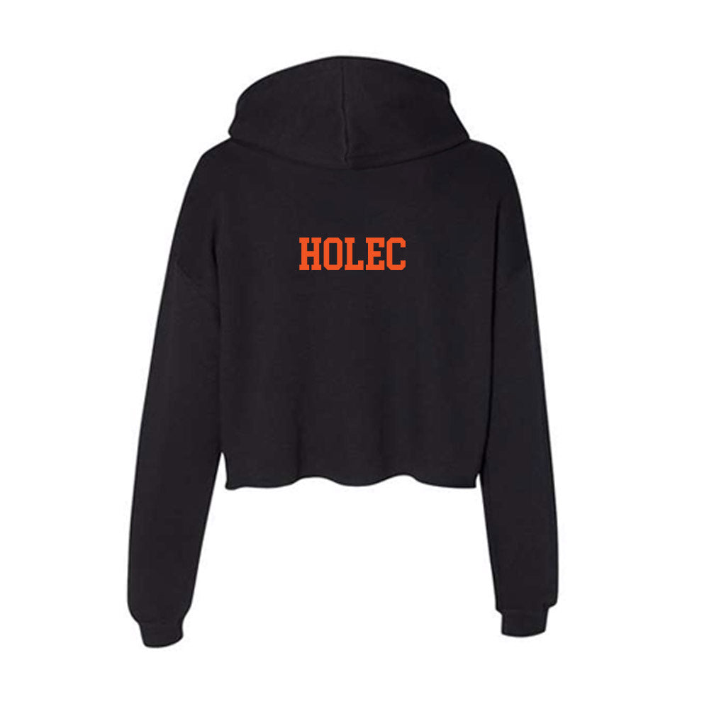 Oklahoma State - NCAA Football : Kai Holec - Women's Crop Fleece Hoodie-1