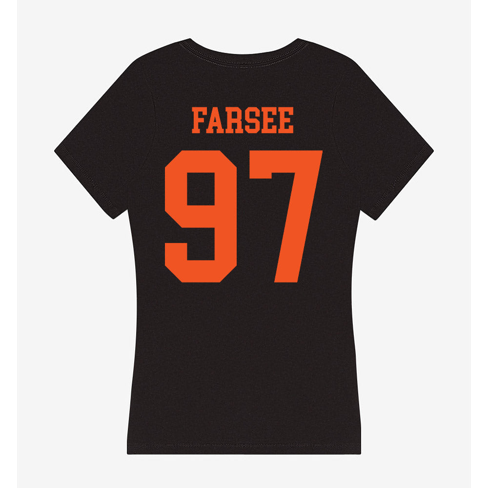 Oklahoma State - NCAA Football : Nygel Farsee - Women's V-Neck T-Shirt-1