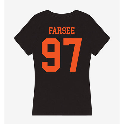 Oklahoma State - NCAA Football : Nygel Farsee - Women's V-Neck T-Shirt-1