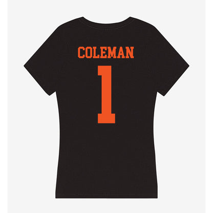 Oklahoma State - NCAA Football : Miles Coleman - Women's V-Neck T-Shirt-1