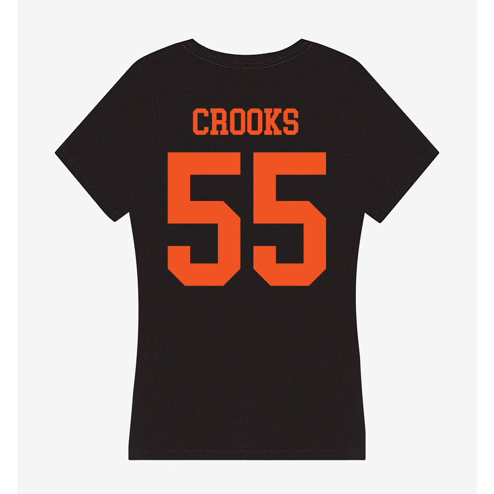 Oklahoma State - NCAA Women's Basketball : Audi Crooks - Women's V-Neck T-Shirt-1