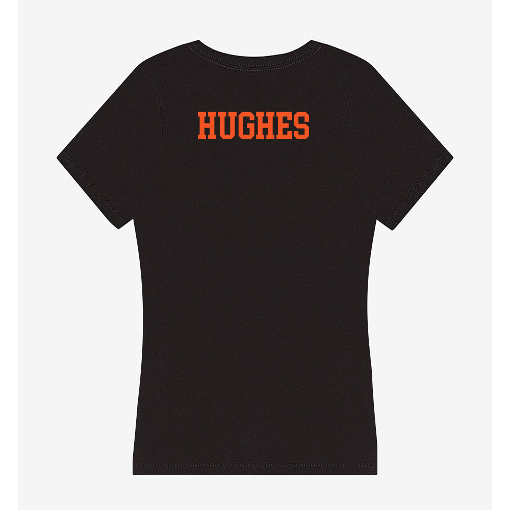 Oklahoma State - NCAA Men's Track & Field : Andrew Hughes - Women's V-Neck T-Shirt-1