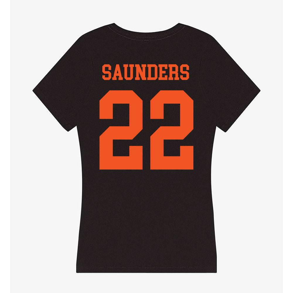 Oklahoma State - NCAA Baseball : Evan Saunders - Women's V-Neck T-Shirt-1