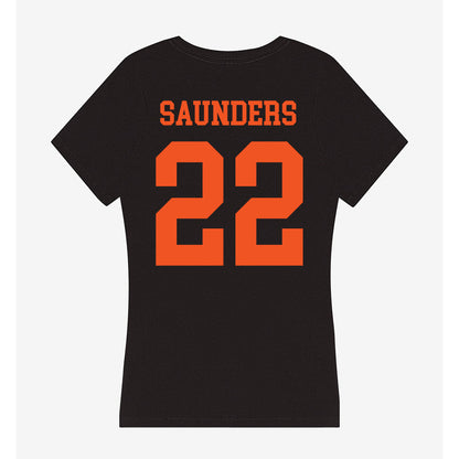 Oklahoma State - NCAA Baseball : Evan Saunders - Women's V-Neck T-Shirt-1