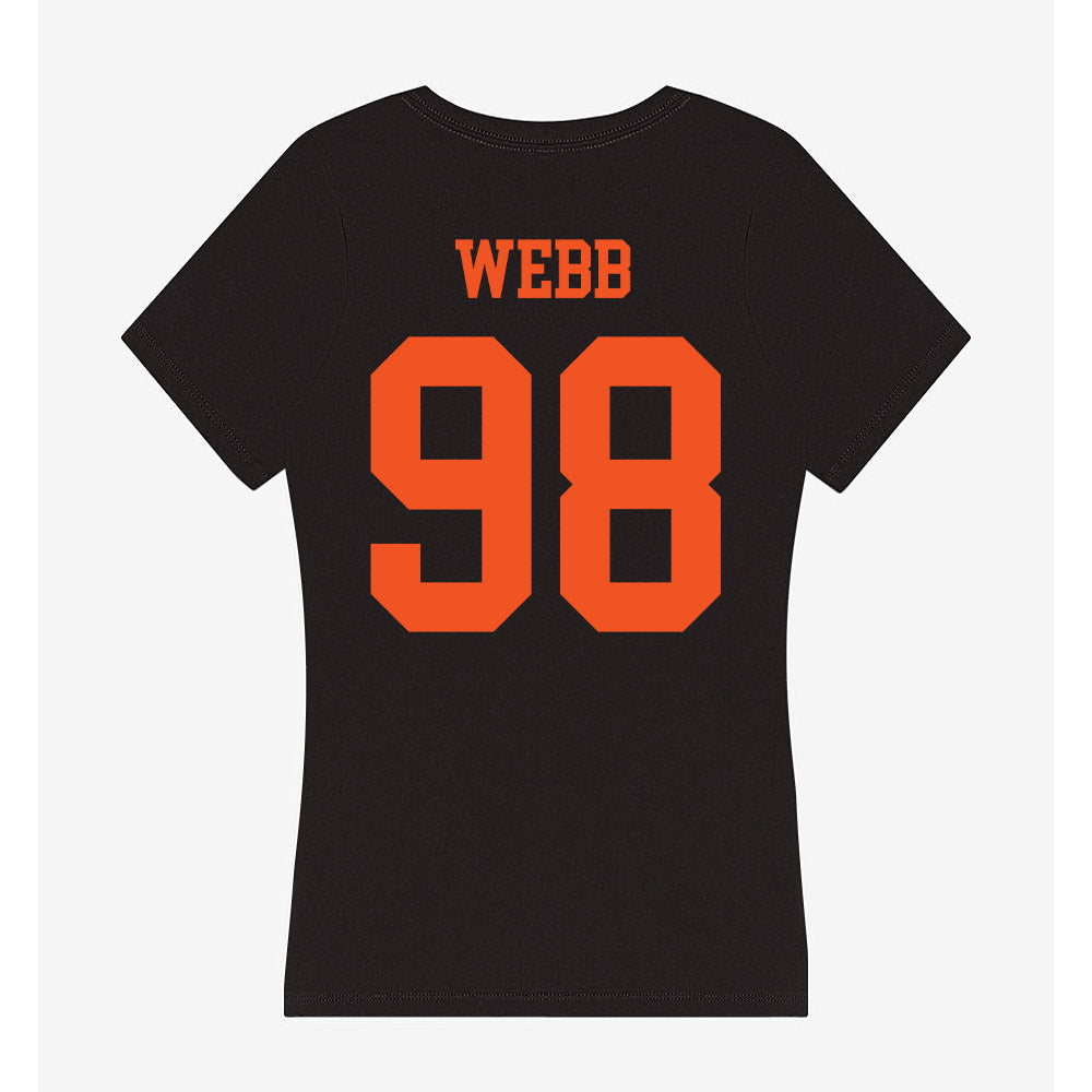 Oklahoma State - NCAA Football : Luke Webb - Women's V-Neck T-Shirt-1