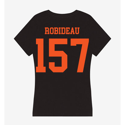 Oklahoma State - NCAA Wrestling : Landon Robideau - Women's V-Neck T-Shirt-1