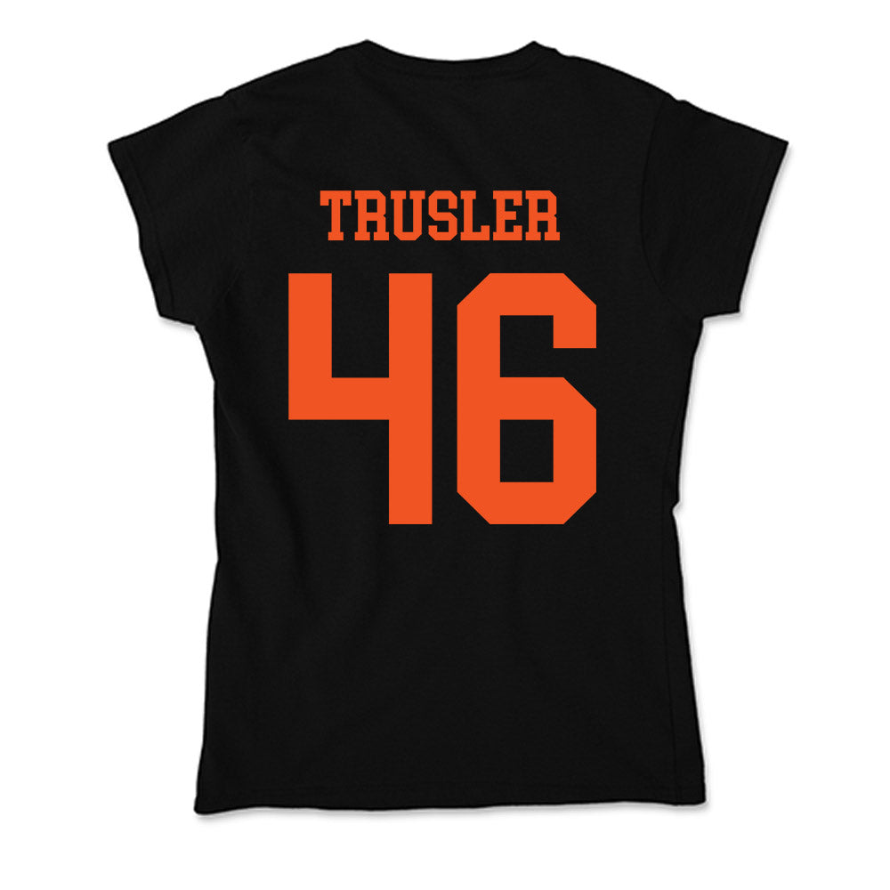 Oklahoma State - NCAA Football : Hunter Trusler - Soft Style Women’s T-Shirt-1