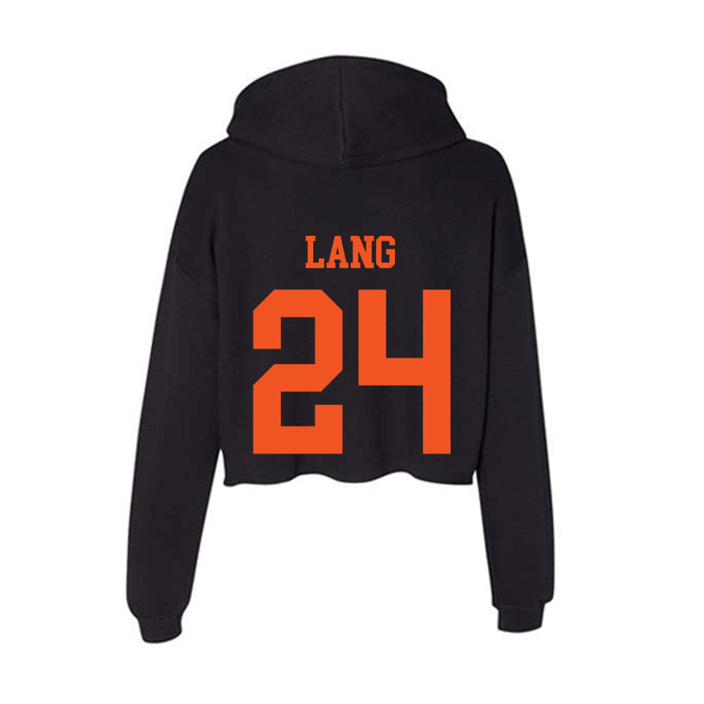 Oklahoma State - NCAA Women's Soccer : Addy Lang - Women's Crop Fleece Hoodie-1