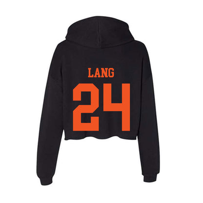 Oklahoma State - NCAA Women's Soccer : Addy Lang - Women's Crop Fleece Hoodie-1