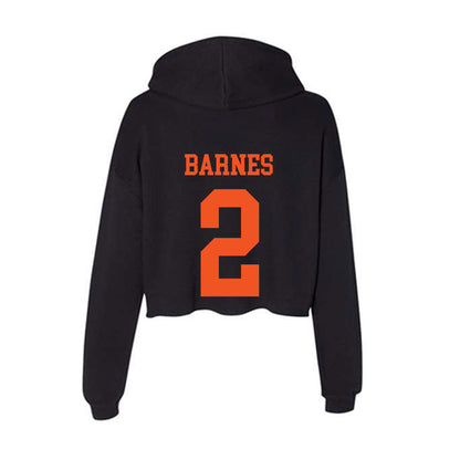 Oklahoma State - NCAA Football : Chris Barnes - Women's Crop Fleece Hoodie-1