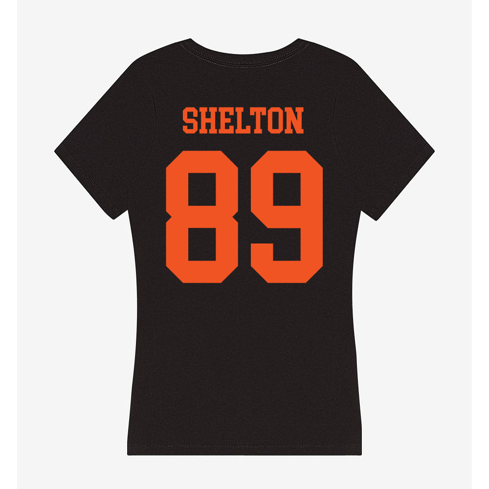 Oklahoma State - NCAA Football : Quincy Shelton - Women's V-Neck T-Shirt-1
