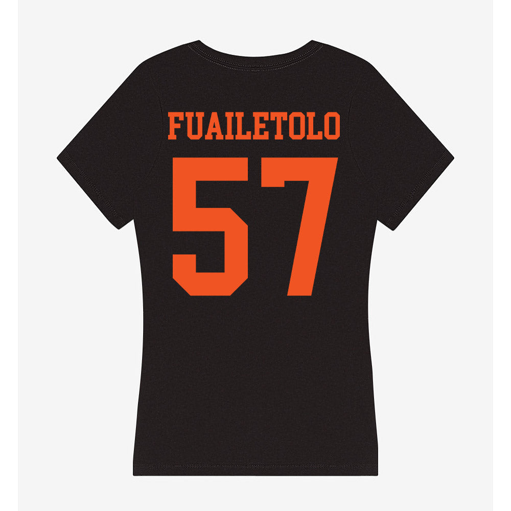 Oklahoma State - NCAA Football : Simona Fuailetolo - Women's V-Neck T-Shirt-1