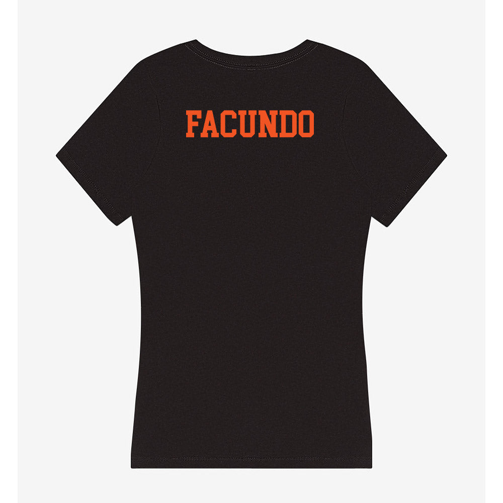 Oklahoma State - NCAA Wrestling : Alex Facundo - Women's V-Neck T-Shirt-1
