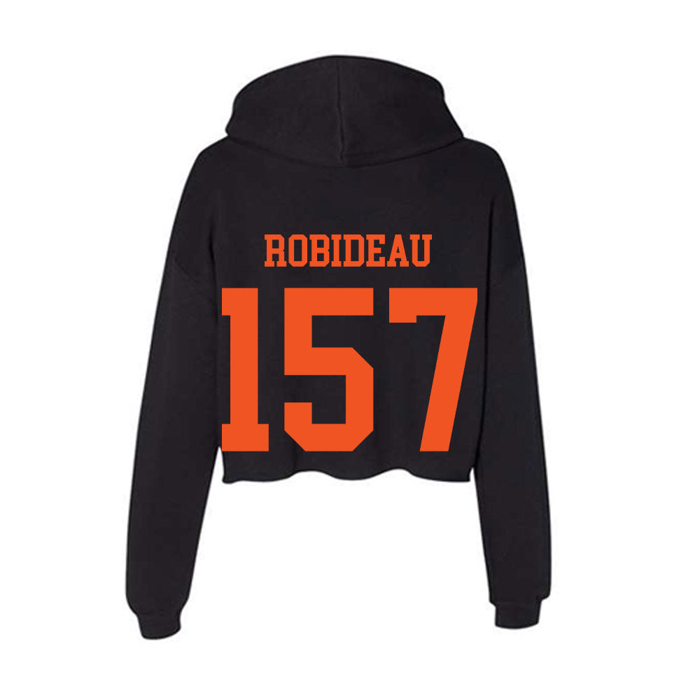 Oklahoma State - NCAA Wrestling : Landon Robideau - Women's Crop Fleece Hoodie-1