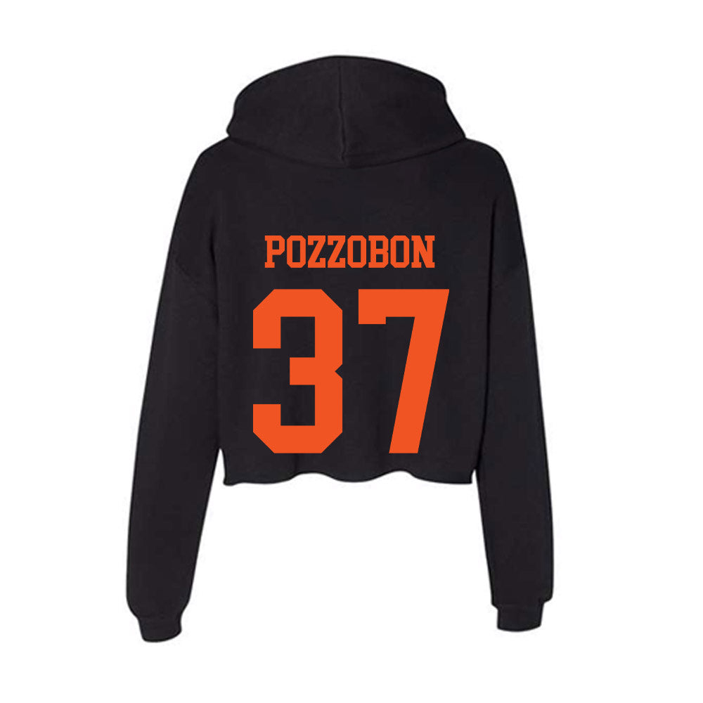 Oklahoma State - NCAA Football : Lachie Pozzobon - Women's Crop Fleece Hoodie-1