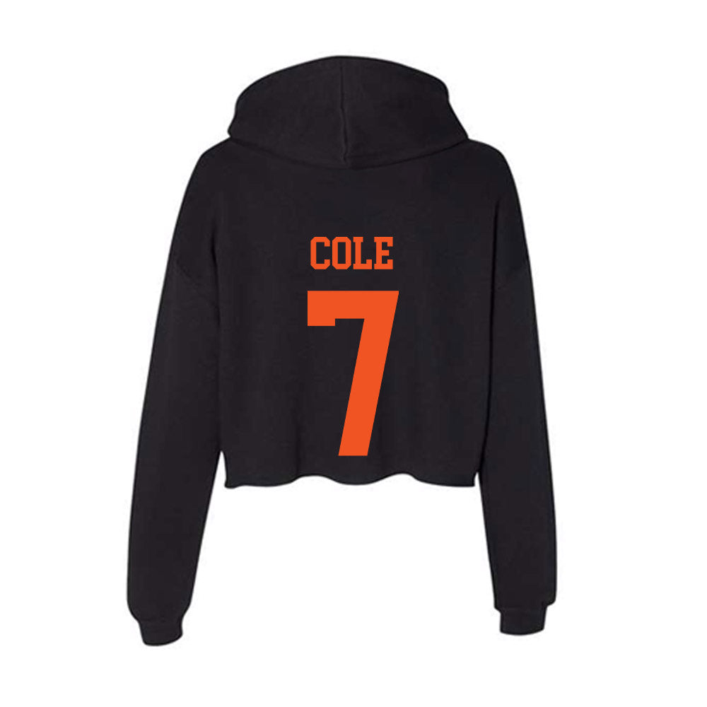 Oklahoma State - NCAA Men's Basketball : Kirk Cole - Women's Crop Fleece Hoodie-1