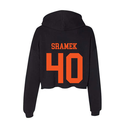 Oklahoma State - NCAA Baseball : Caden Sramek - Women's Crop Fleece Hoodie-1