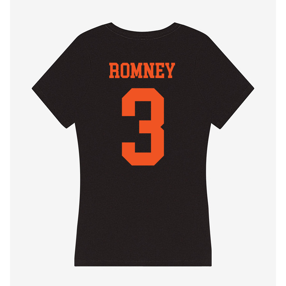 Oklahoma State - NCAA Football : Tate Romney - Women's V-Neck T-Shirt-1
