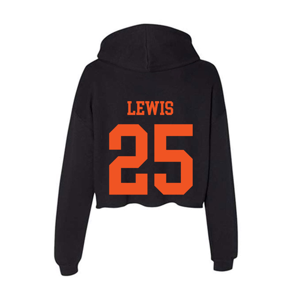 Oklahoma State - NCAA Football : Kollin Lewis - Women's Crop Fleece Hoodie-1
