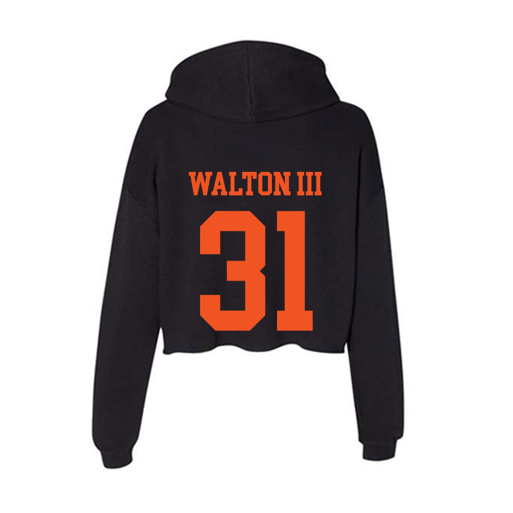 Oklahoma State - NCAA Football : Billy Walton iii - Women's Crop Fleece Hoodie-1