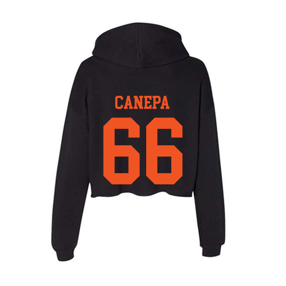 Oklahoma State - NCAA Football : Louie Canepa - Women's Crop Fleece Hoodie-1
