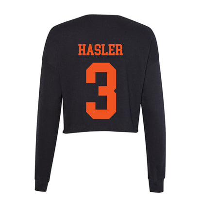 Oklahoma State - NCAA Softball : Amanda Hasler - Women's Cropped Crew Fleece-1