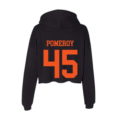 Oklahoma State - NCAA Baseball : Deacon Pomeroy - Women's Crop Fleece Hoodie-1