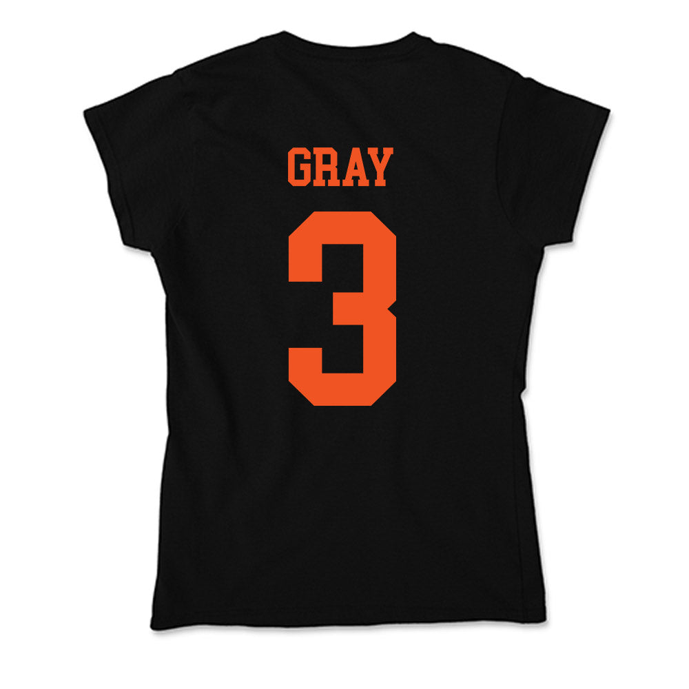 Oklahoma State - NCAA Women's Basketball : Micah Gray - Soft Style Women’s T-Shirt-1