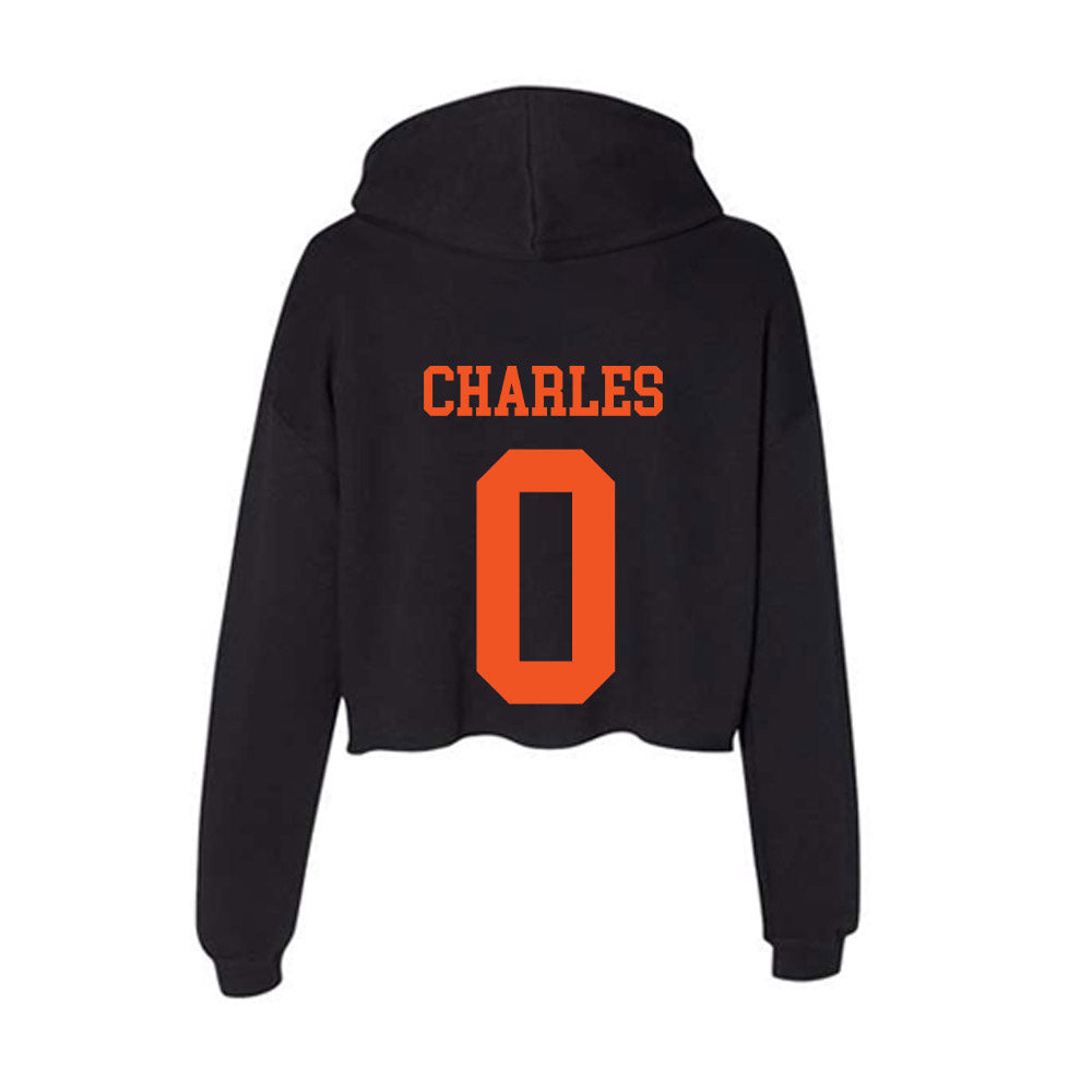 Oklahoma State - NCAA Football : Malik Charles - Women's Crop Fleece Hoodie-1