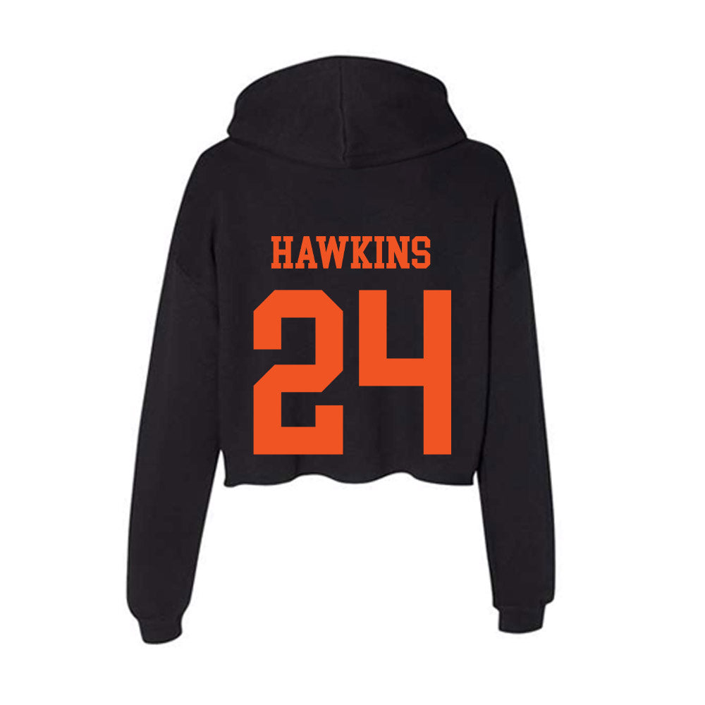 Oklahoma State - NCAA Football : Caleb Hawkins - Women's Crop Fleece Hoodie-1