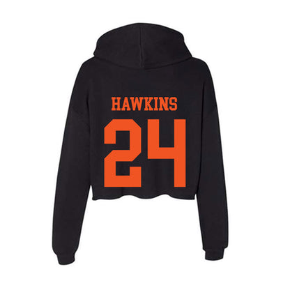 Oklahoma State - NCAA Football : Caleb Hawkins - Women's Crop Fleece Hoodie-1