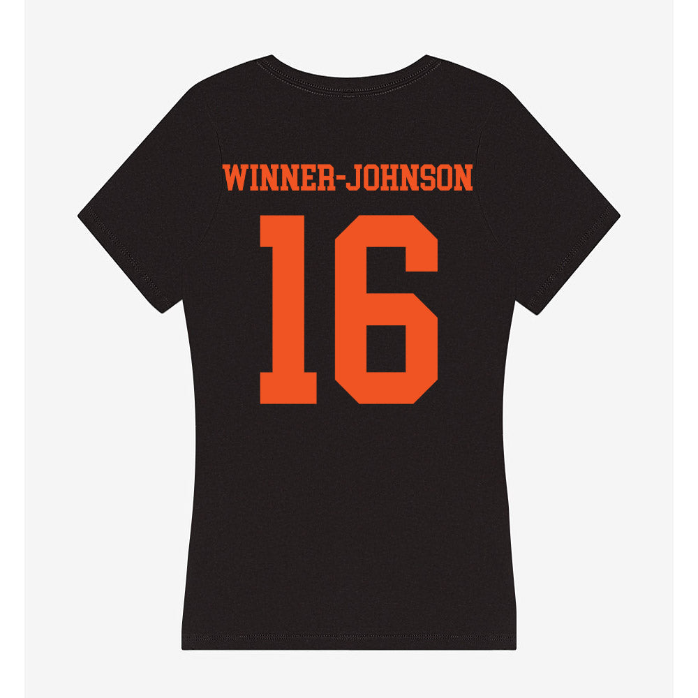 Oklahoma State - NCAA Football : Dallas Winner-Johnson - Women's V-Neck T-Shirt-1