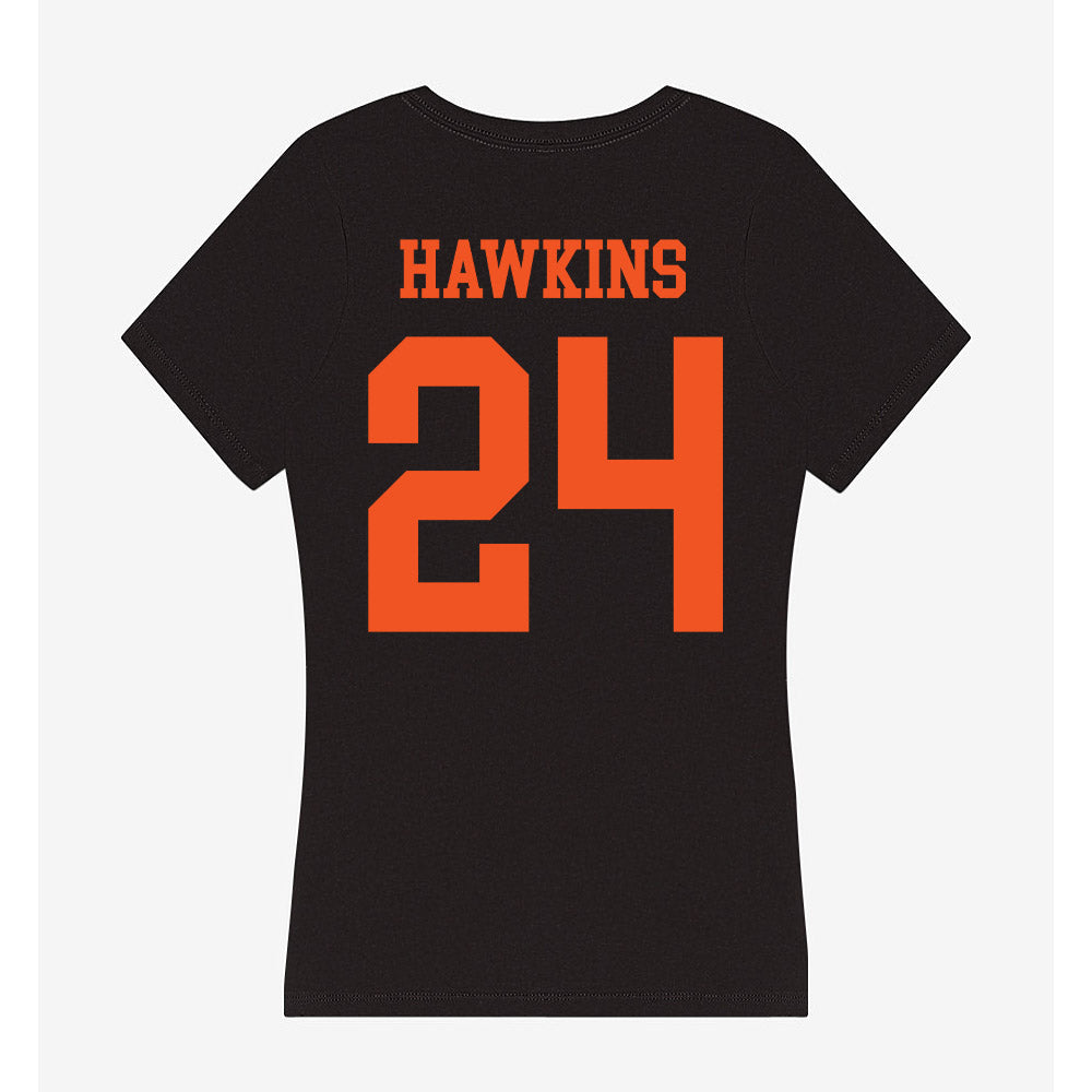 Oklahoma State - NCAA Football : Caleb Hawkins - Women's V-Neck T-Shirt-1