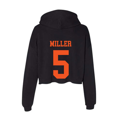 Oklahoma State - NCAA Men's Basketball : Vyctorius Miller - Women's Crop Fleece Hoodie-1