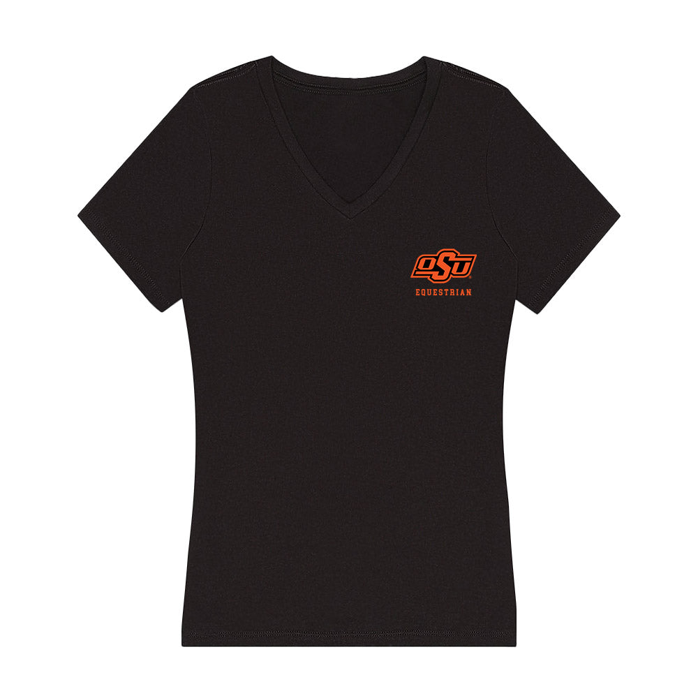 Oklahoma State - NCAA Equestrian : Alie Hunter - Women's V-Neck T-Shirt-0