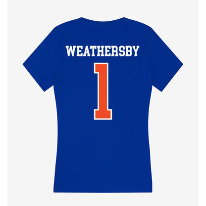 Florida - NCAA Women's Basketball : Jade Weathersby - Women's V-Neck T-Shirt-1