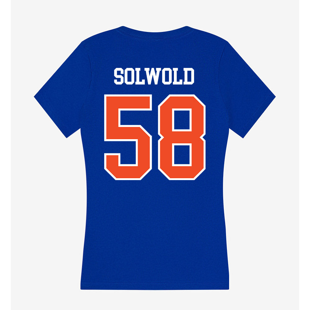 Florida - NCAA Football : Hunter Solwold - Women's V-Neck T-Shirt-1