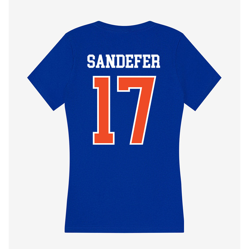 Florida - NCAA Baseball : Russell Sandefer - Women's V-Neck T-Shirt-1
