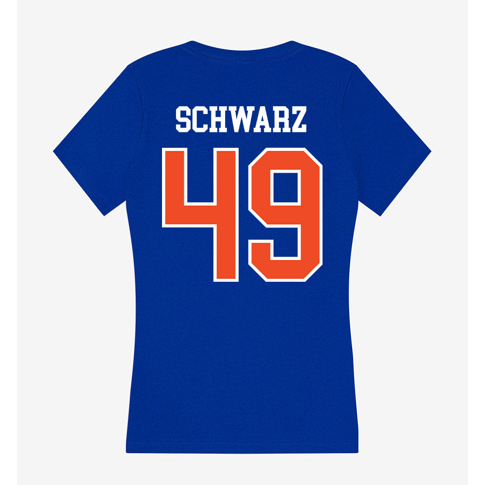 Florida - NCAA Baseball : Colton Schwarz - Women's V-Neck T-Shirt-1