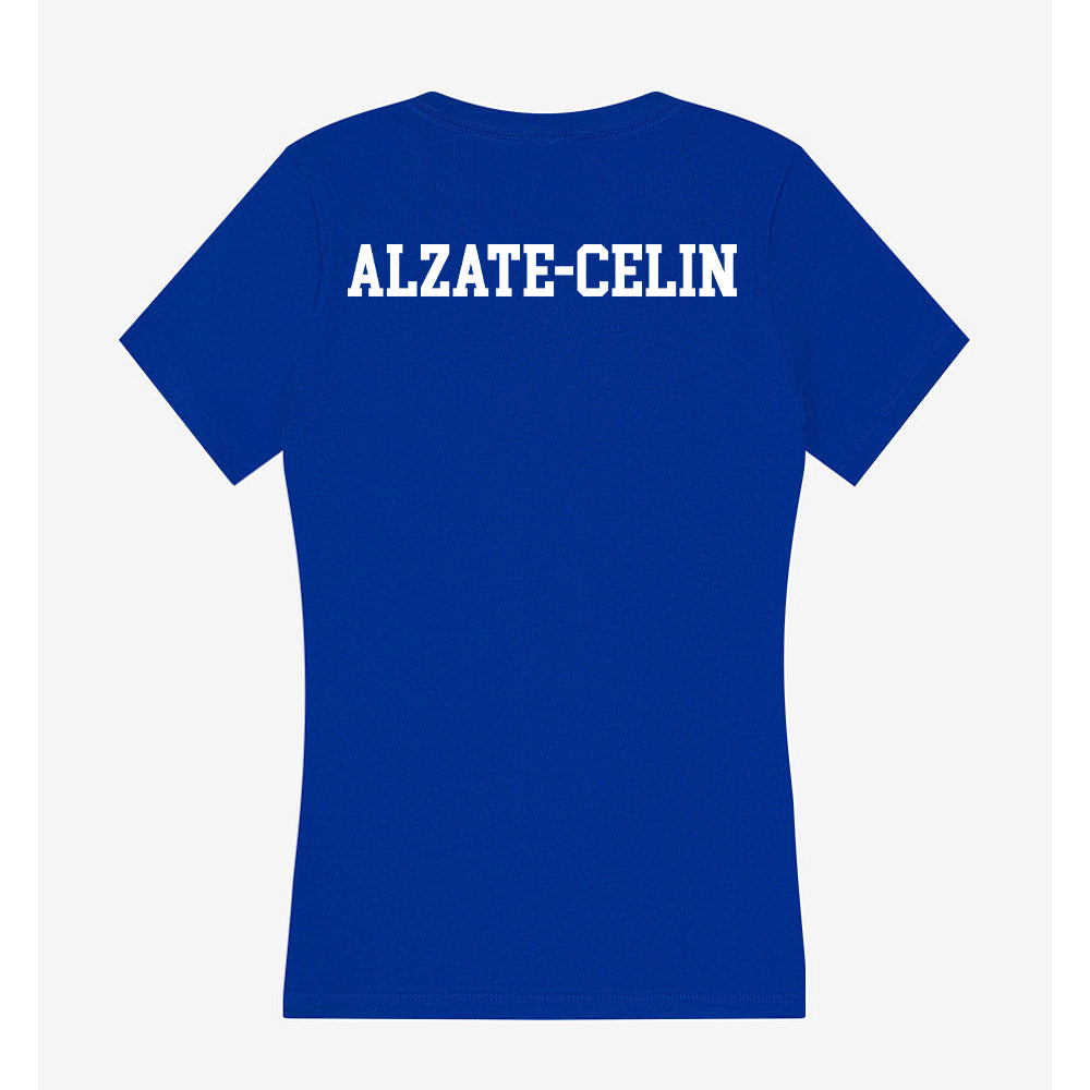 Florida - NCAA Men's Swimming & Diving : Santiago Alzate-Celin - Women's V-Neck T-Shirt-1
