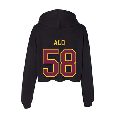 Arizona State - NCAA Football : Santana Alo - Classic Shersey Women's Crop Fleece Hooded Sweatshirt-1