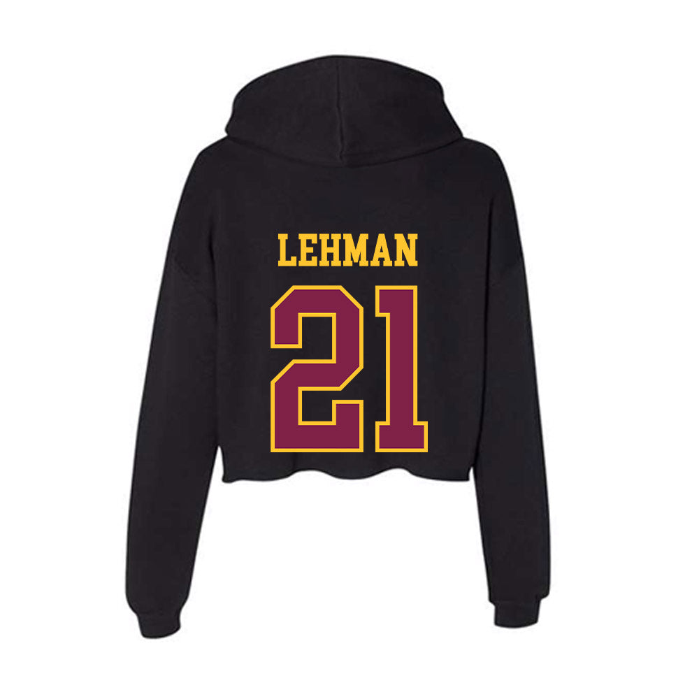 Arizona State - NCAA Women's Volleyball : Paige Lehman - Women's Crop Fleece Hooded Sweatshirt-1