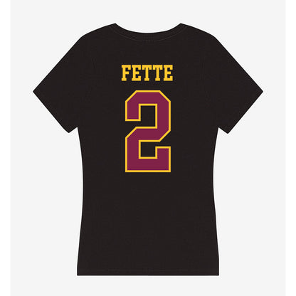 Arizona State - NCAA Football : Jake Fette - Women's V-Neck T-Shirt-1