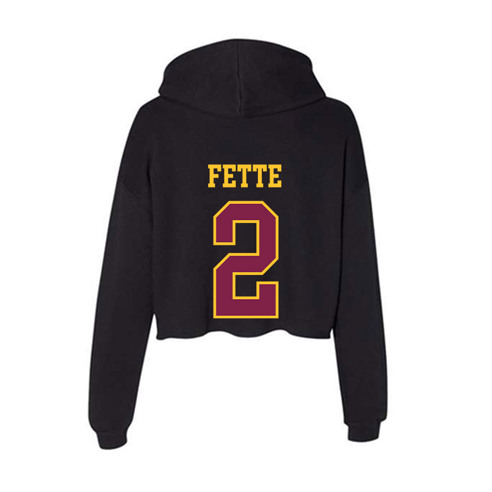 Arizona State - NCAA Football : Jake Fette - Women's Crop Fleece Hoodie-1