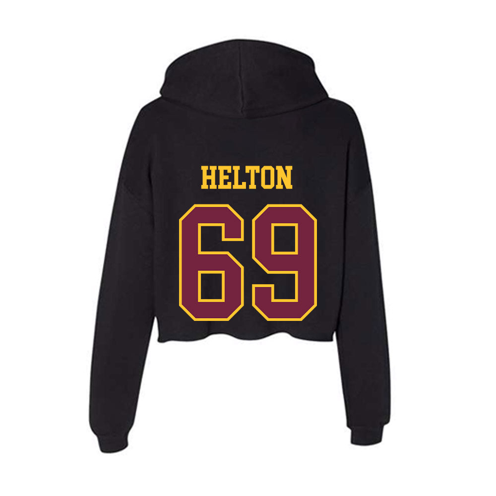 Arizona State - NCAA Football : Brent Helton - Classic Shersey Women's Crop Fleece Hooded Sweatshirt-1