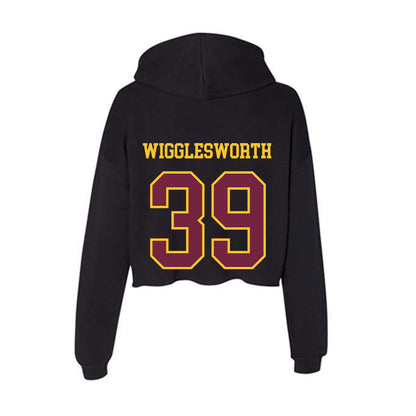 Arizona State - NCAA Football : Tyler Wigglesworth - Classic Shersey Women's Crop Fleece Hooded Sweatshirt-1
