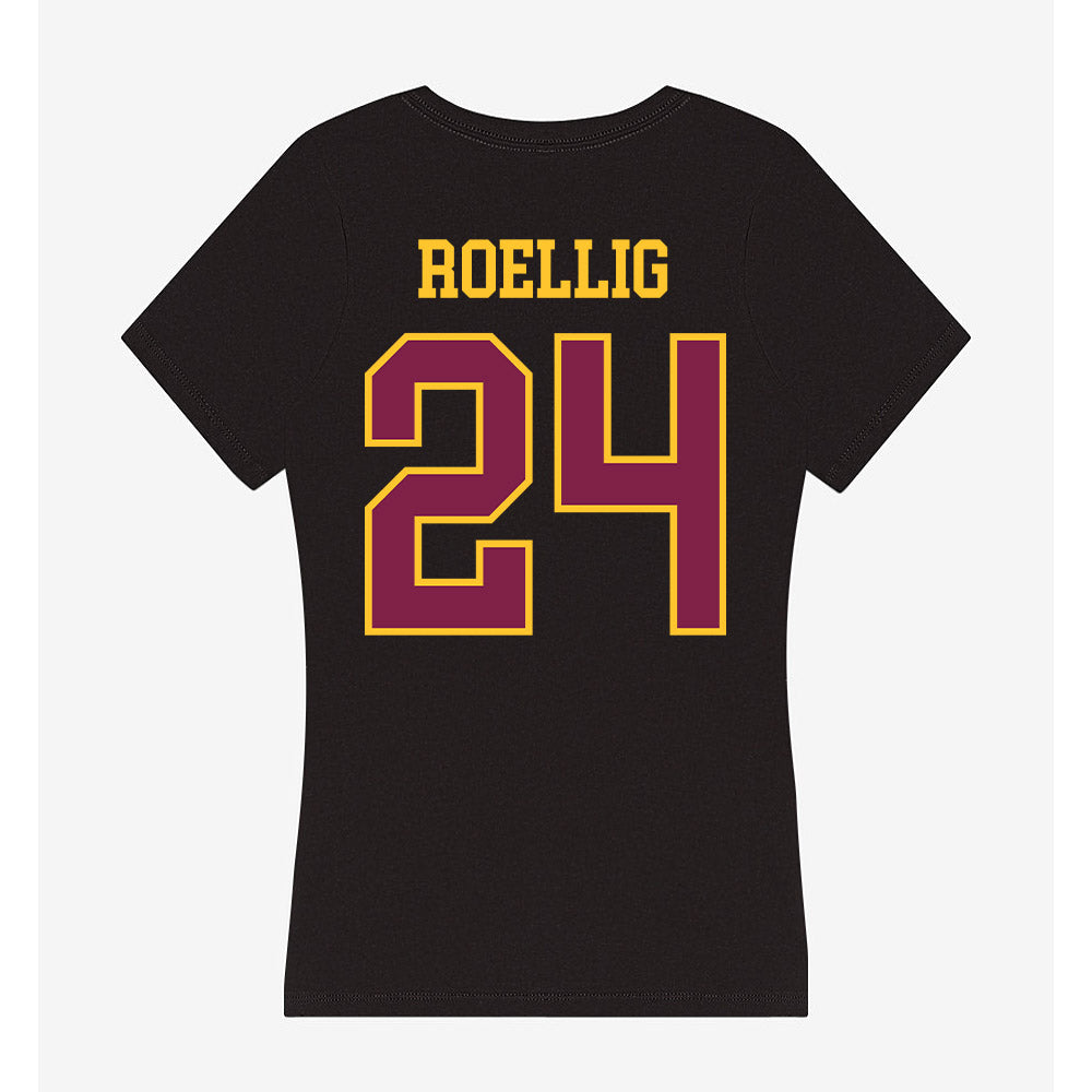 Arizona State - NCAA Baseball : Austen Roellig - Women's V-Neck T-Shirt-1