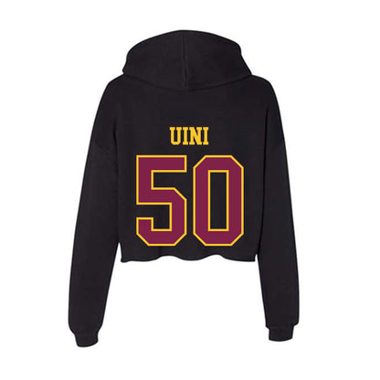 Arizona State - NCAA Football : Marques Uini - Women's Crop Fleece Hoodie-1