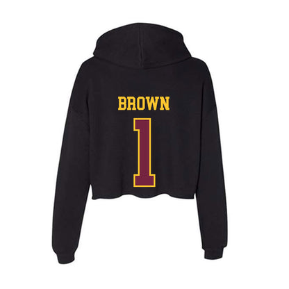 Arizona State - NCAA Football : Kyson Brown - Classic Shersey Women's Crop Fleece Hooded Sweatshirt-1