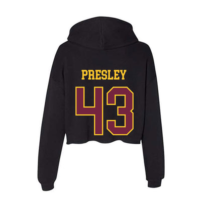 Arizona State - NCAA Women's Volleyball : Kiylah Presley - Classic Shersey Women's Crop Fleece Hooded Sweatshirt-1